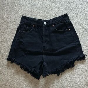 Wild Fable Black Frayed Denim Shorts